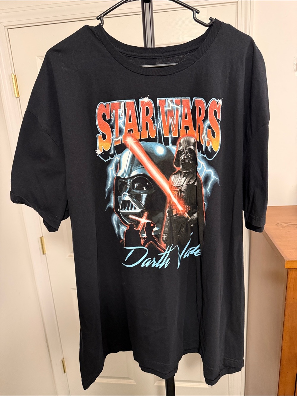 Star Wars 3XL Darth Vader Retro Vibe Graphic Tee - Black